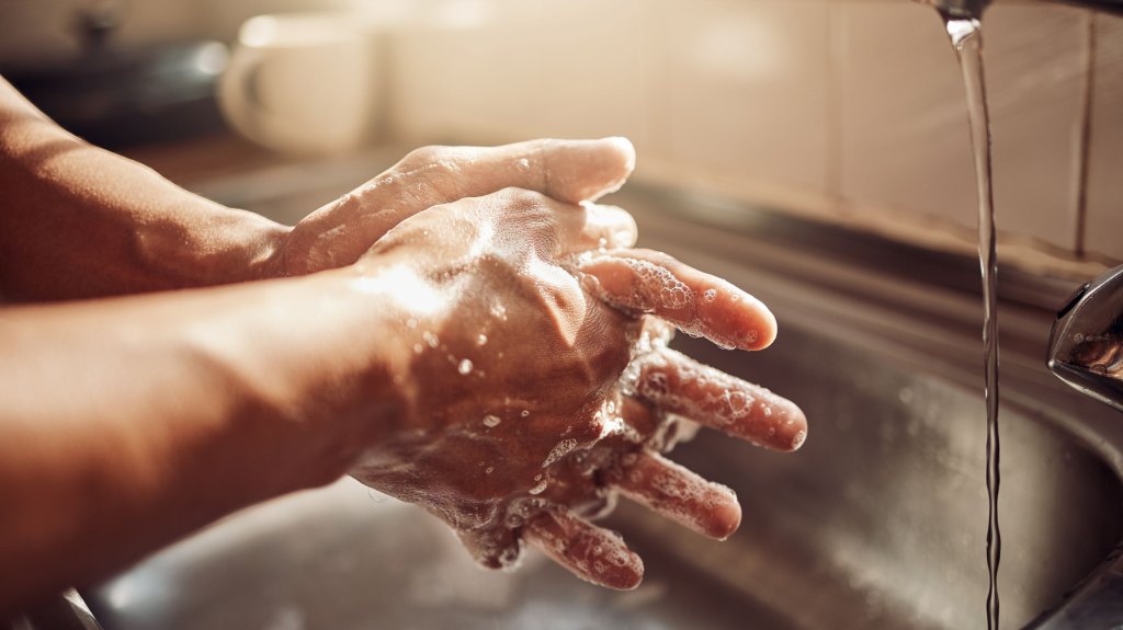 washing hands