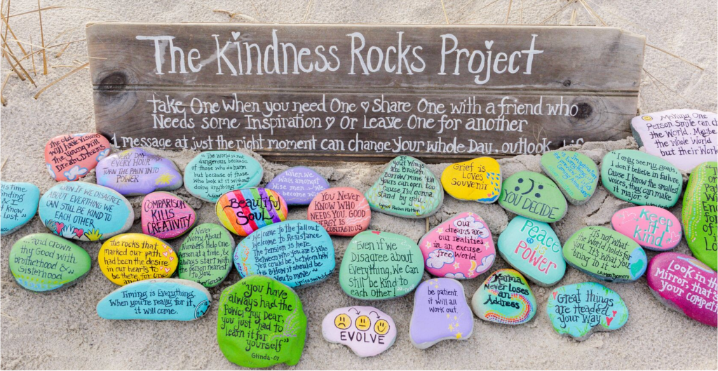 A whole group of inspirational rock art ideas