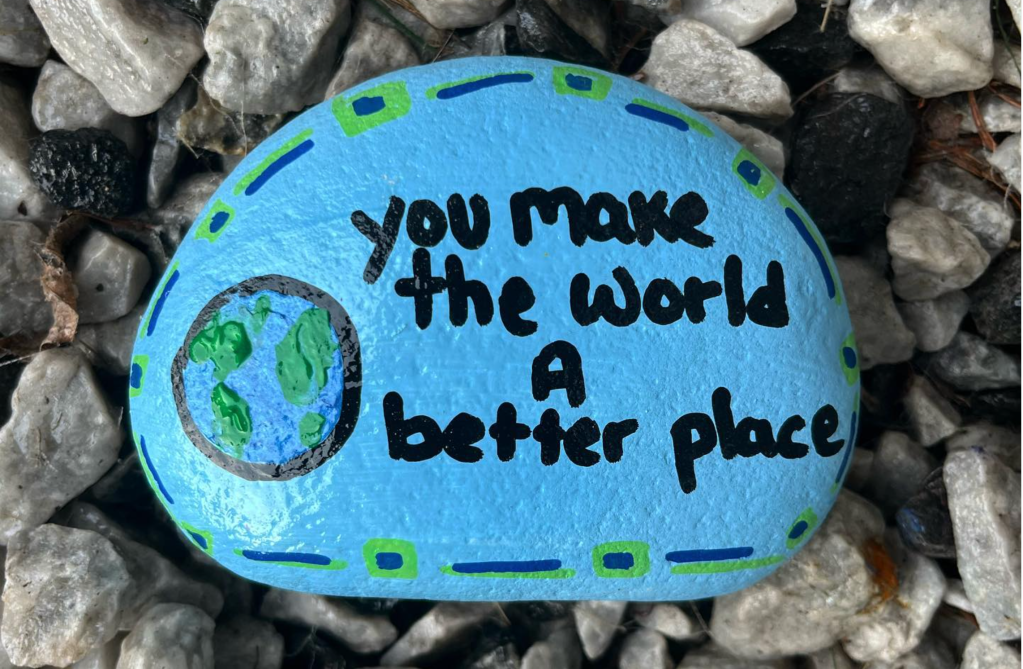 Inspirational rock painting idea
