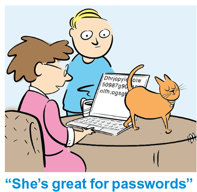 Jokes about cats: A cat walks over a womens computer 