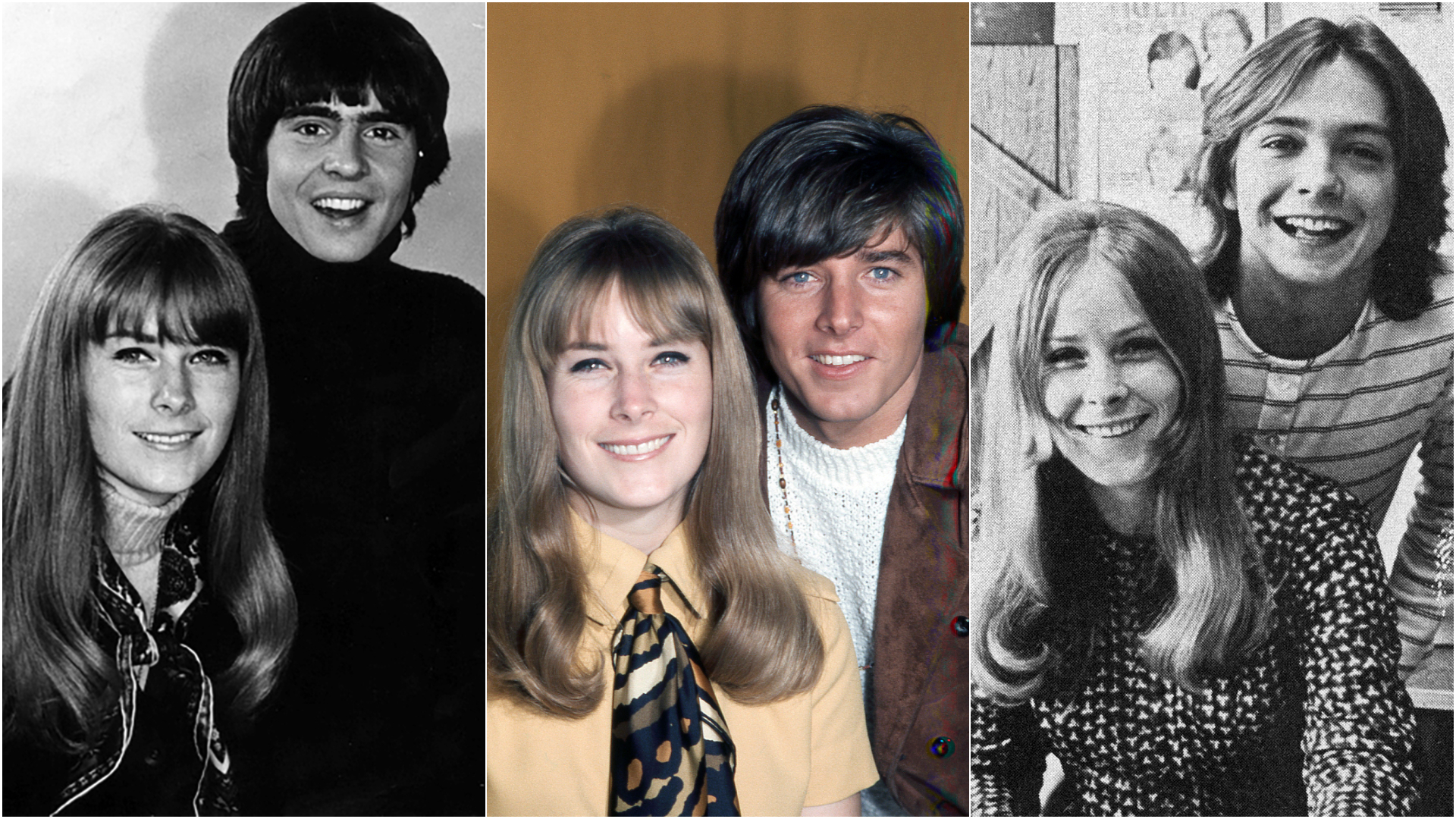 L-R: Ann Moses with Davy Jones, Bobby Sherman and David Cassidy.