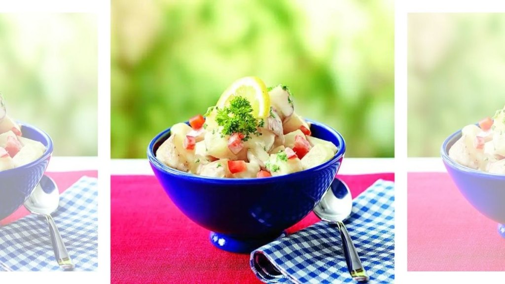 honey mustard potato salad as part of a roundup of lunch prep ideas