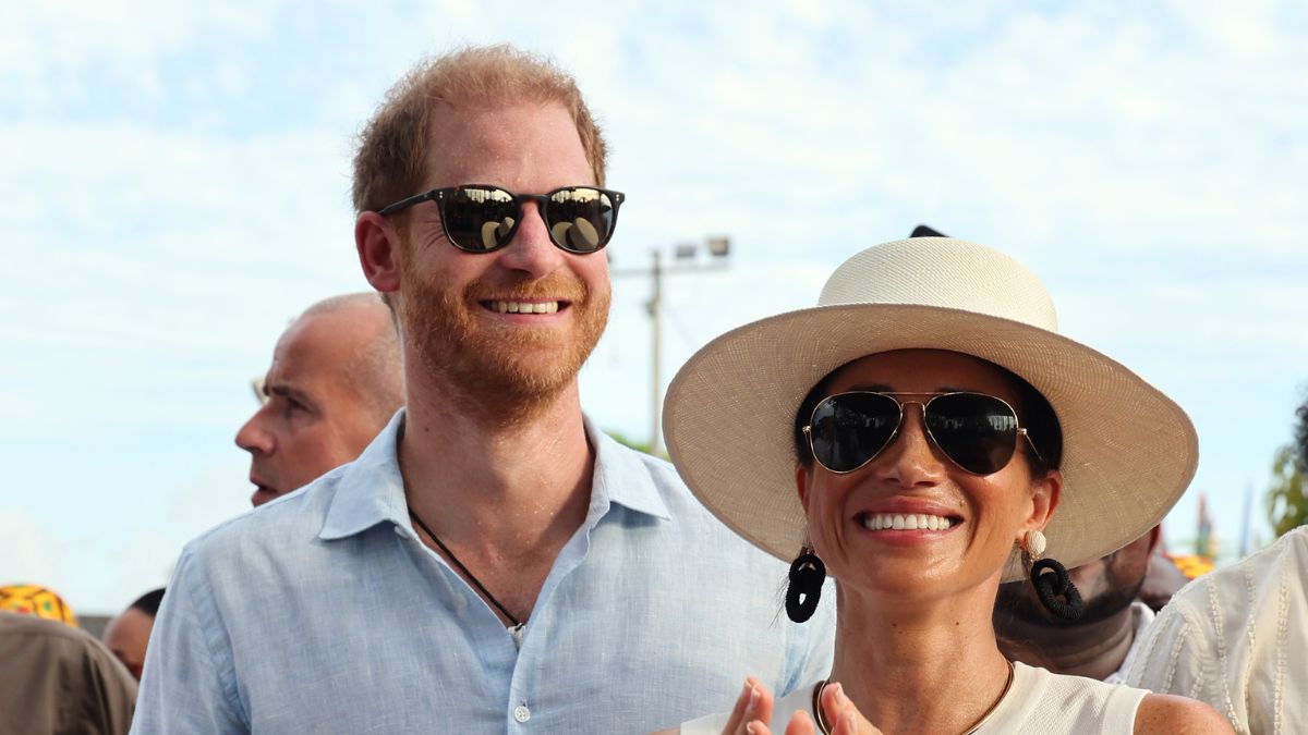 Pince Harry, Duke of Sussex and Meghan, Duchess of Sussex at San Basilio de Palenque during The Duke and Duchess of Sussex Colombia Visit on August 17, 2024 in Cartagena, Colombia.