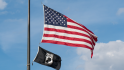 American and POW/MIA Flags flying over Washington DC