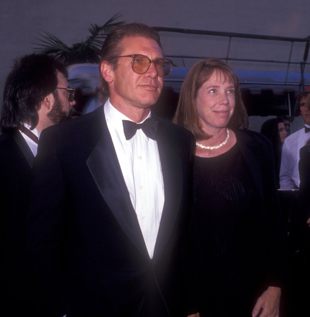 Harrison Ford and Melissa Mathison during Warner Bros.' Studio Rededication - 1990 at Warner Bros. Studios in Burbank, California.