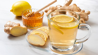 A mug of ginger tea which is the top self-care remedy for migraines