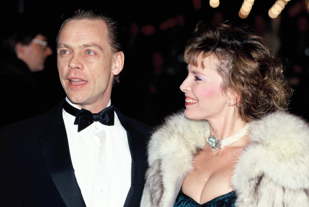Mark and Marilou attend a premiere on February 11, 1989 in London, England. 