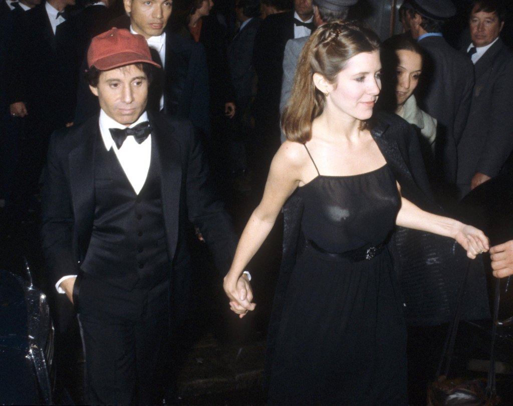 Carrie Fisher and Paul Simon in 1978
