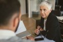 Woman on job interview