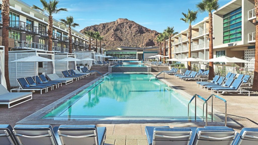 Mountain Shadows features two pools with gorgeous views of Camelback Mountain