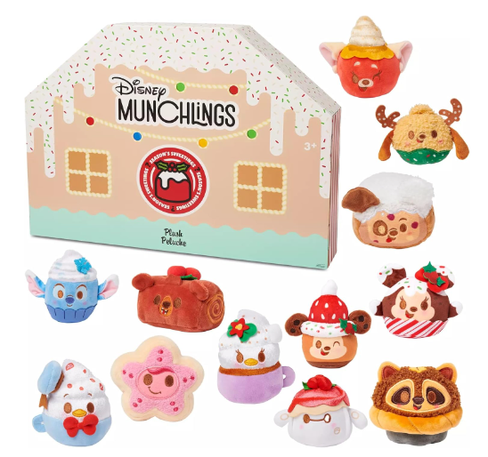 Disney Store Official Munchlings 12-Day Advent Calendar Plush