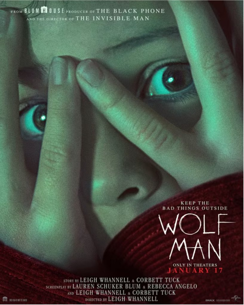 Movie poster for the 2025 version of the Wolf Man
