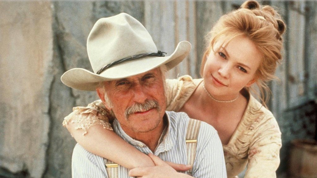 'Lonesome Dove' cast members Robert Duvall and Diane Lane, 1989