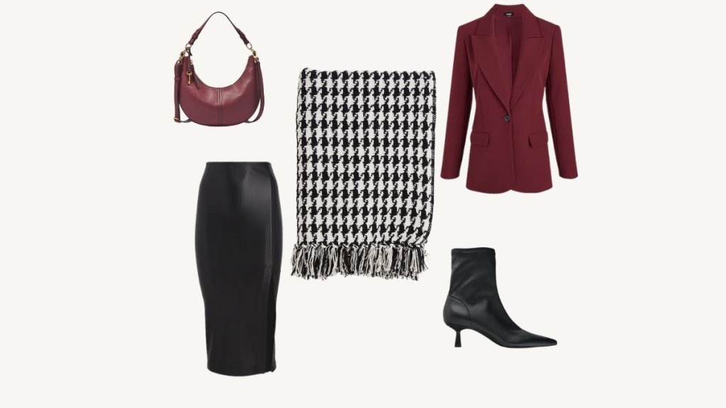 how to wear a blanket scarf with a skirt for warmth