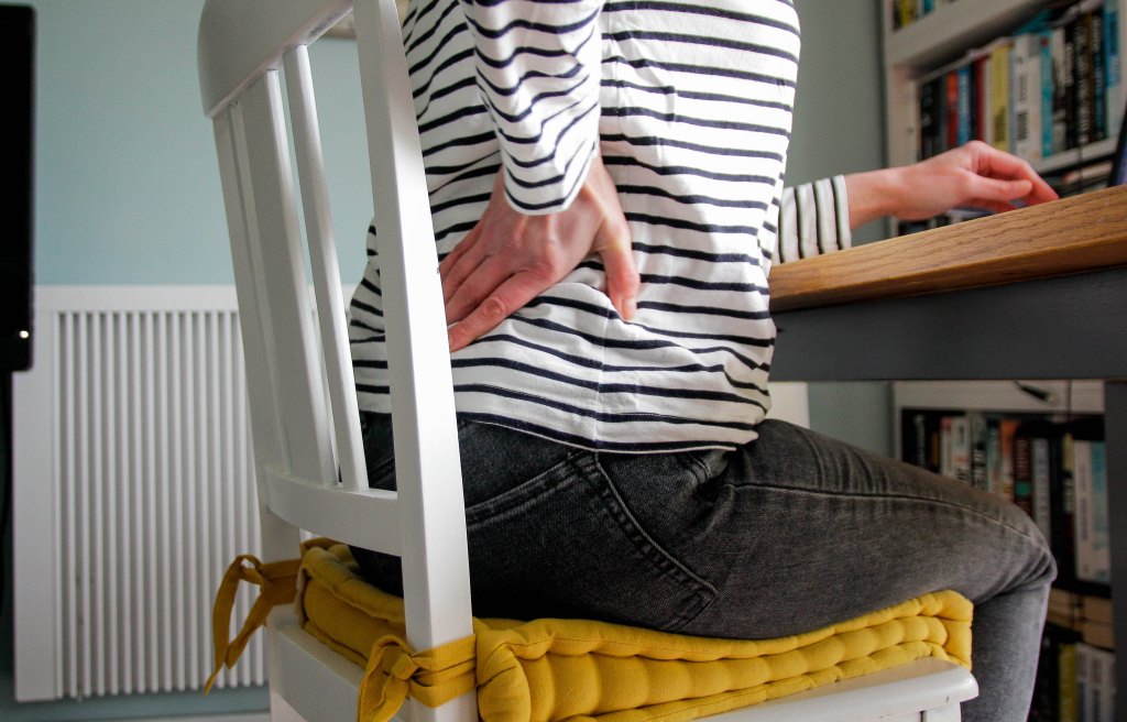 Woman dealing with back pain