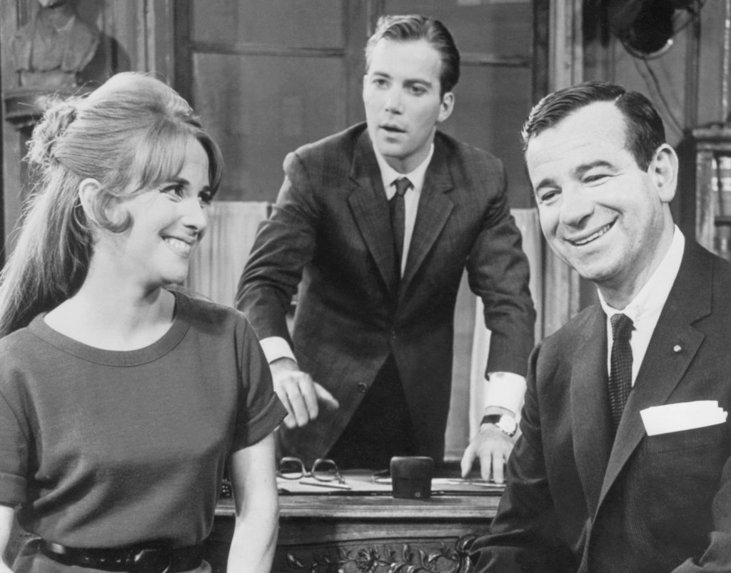 (Original Caption) Left to right: Julie Harris, William Shatner and Walter Matthau in scene from the Broadway production A Shot in the Dark.