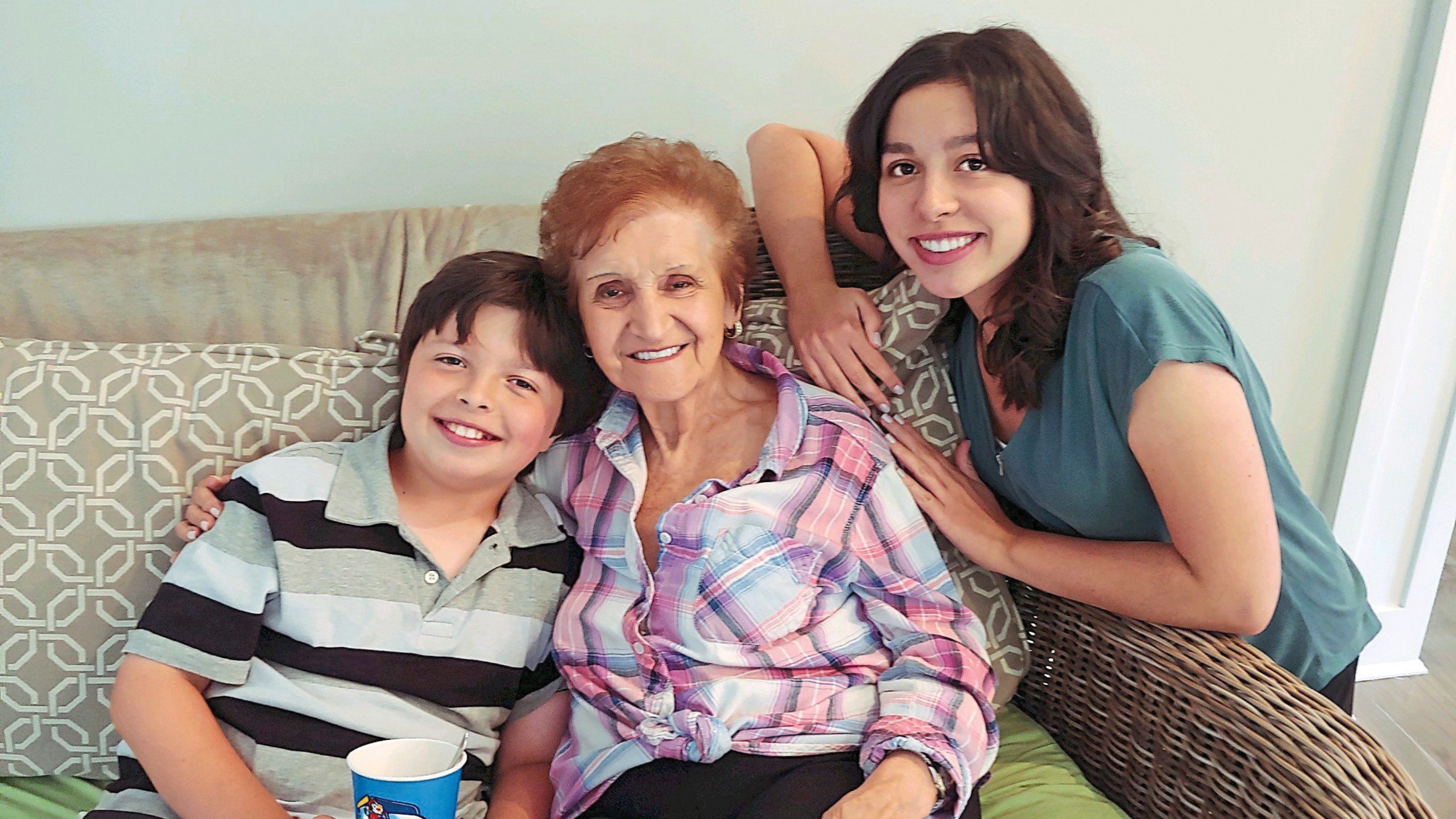 Anthony and Colette with their great-aunt Dee, who inspires them to show love