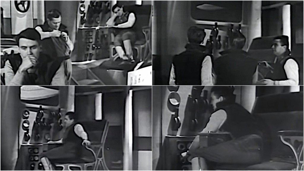 In 1953, James Doohan played Phil Mitchell on the Canadian sci-fi series Space Command, which the images above are screen grabs from.
