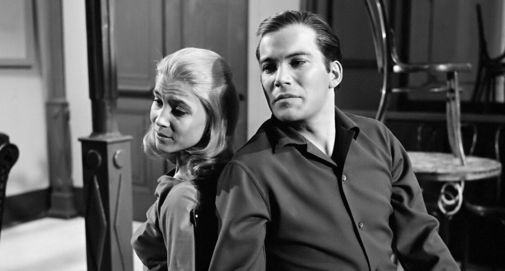 William Shatner and Barbara Bentley star in the "Point of Departure" episode of the anthology series The United States Steel Hour. 