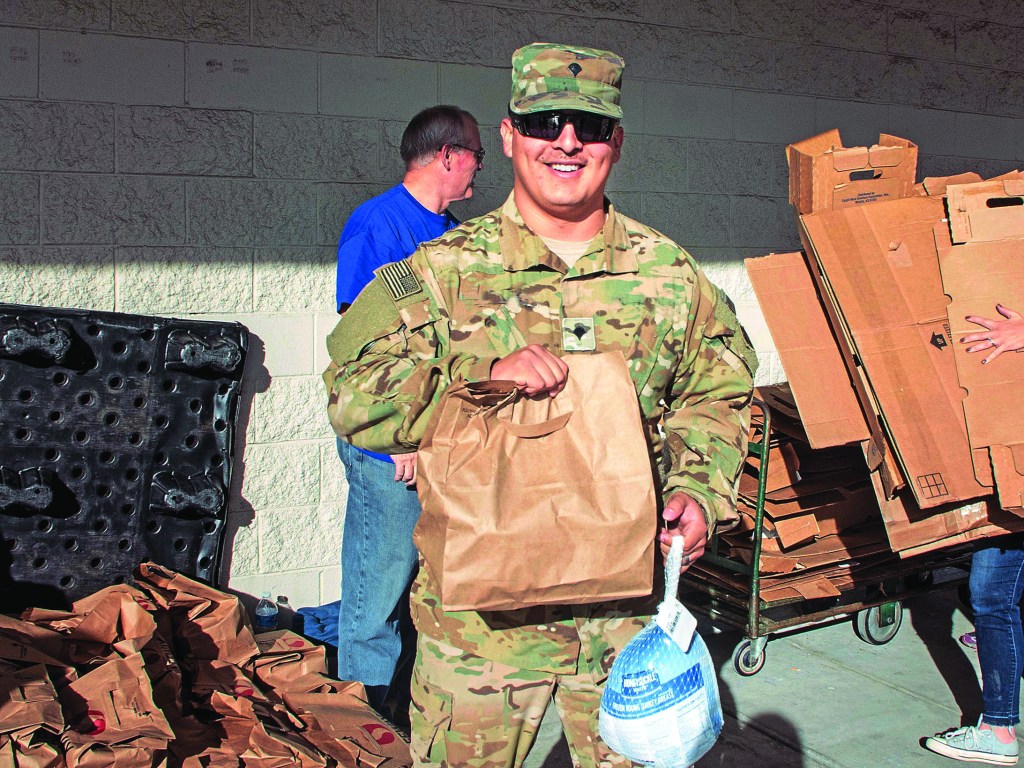 Sevice member dinner from Holiday Meals for Military Families