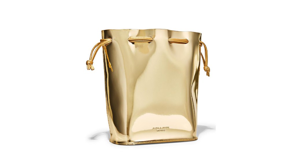 Bath & Body Works Gold Cinch Gift Bag