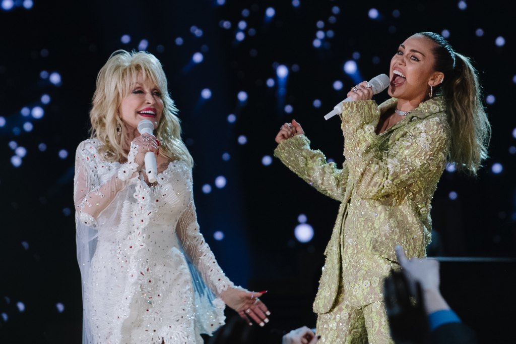 two women singing