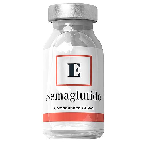 Enhance.MD logo on a bottle of semaglutide