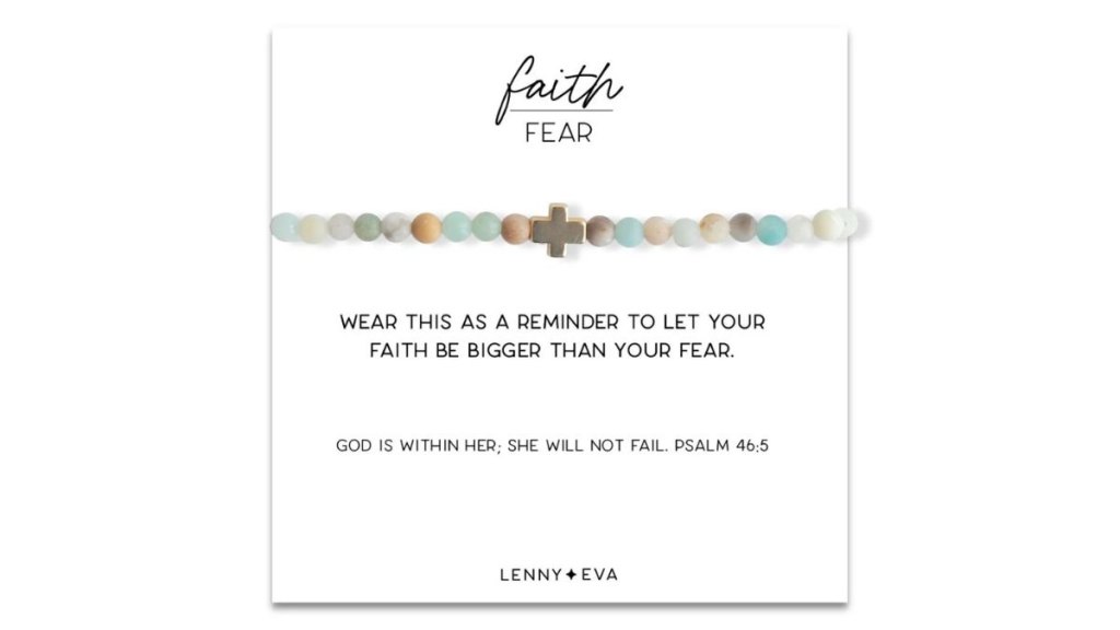 Lenny + Eva Faith Over Fear Cross Bracelet
