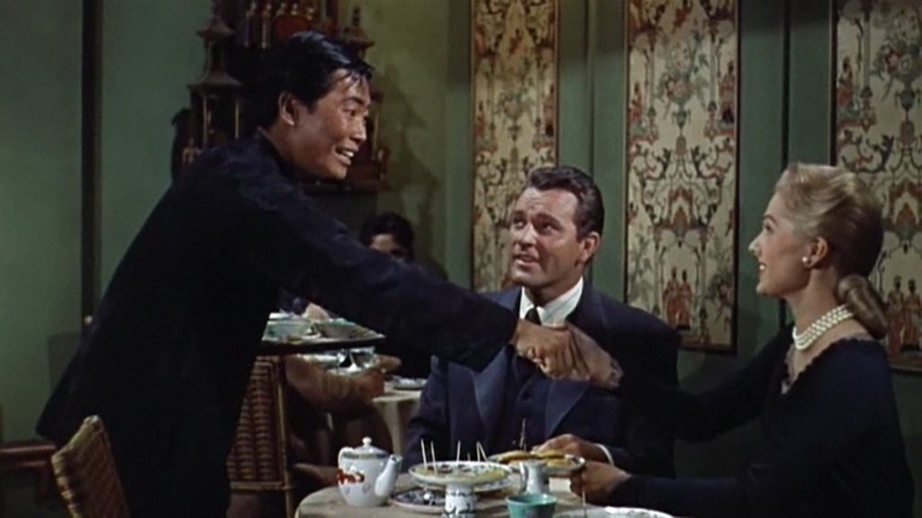 George Takei and Richard Burton in the 1960 adventure film Ice Palace.