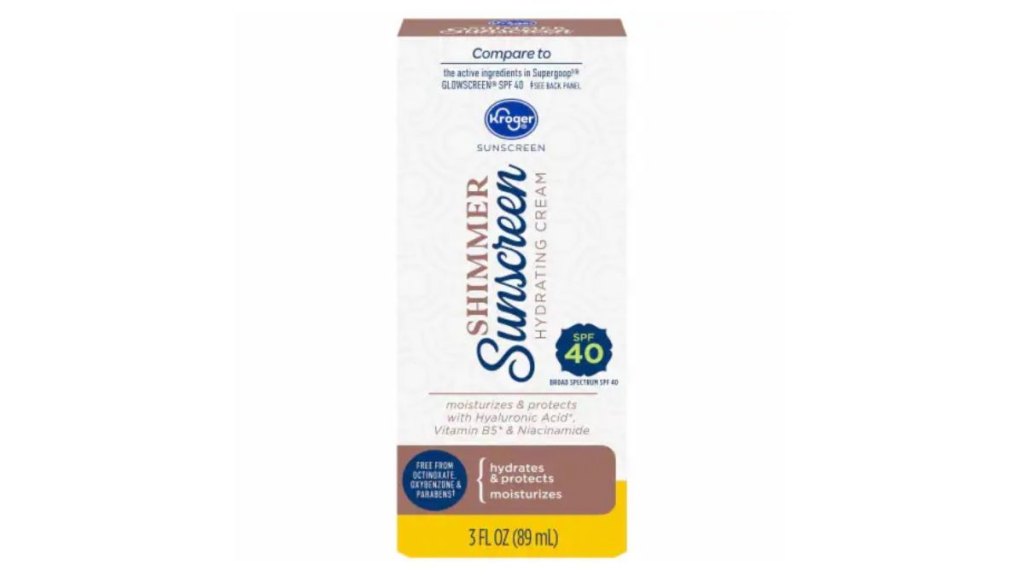 Kroger Shimmer Sunscreen 40 SPF