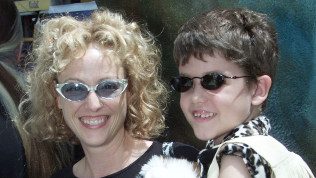 Virginia Madsen and her son Jack in 2001