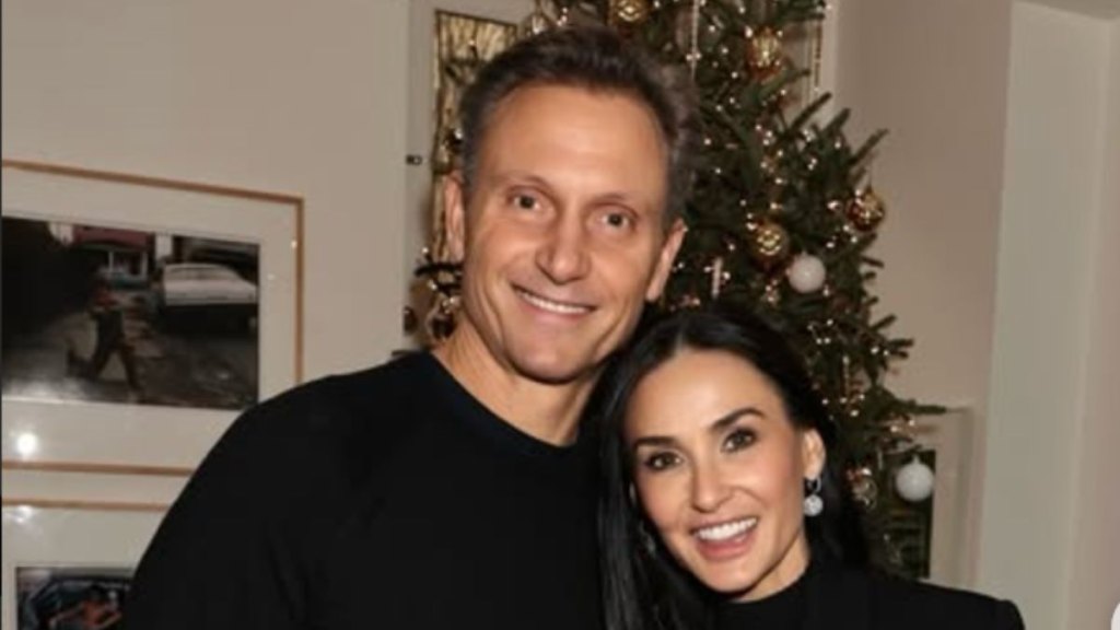 Demi Moore and Tony Goldwyn at her birthday party