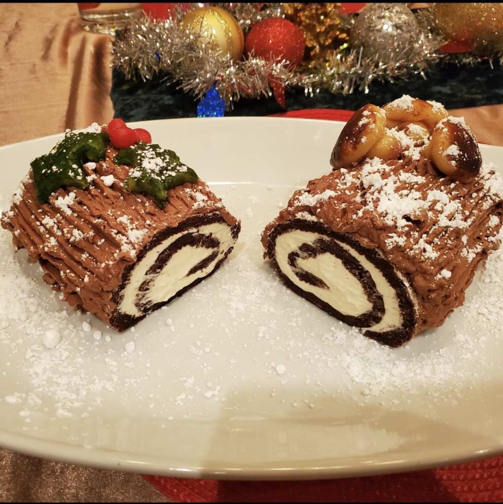Danica McKellar's Yule log cake