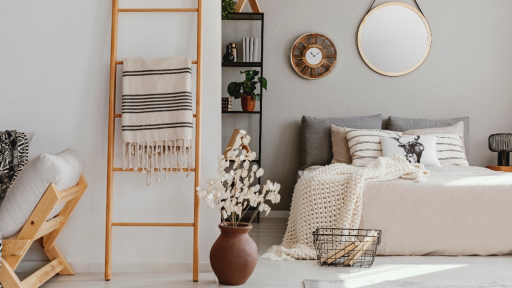 A blanket rack is one of many blanket storage ideas