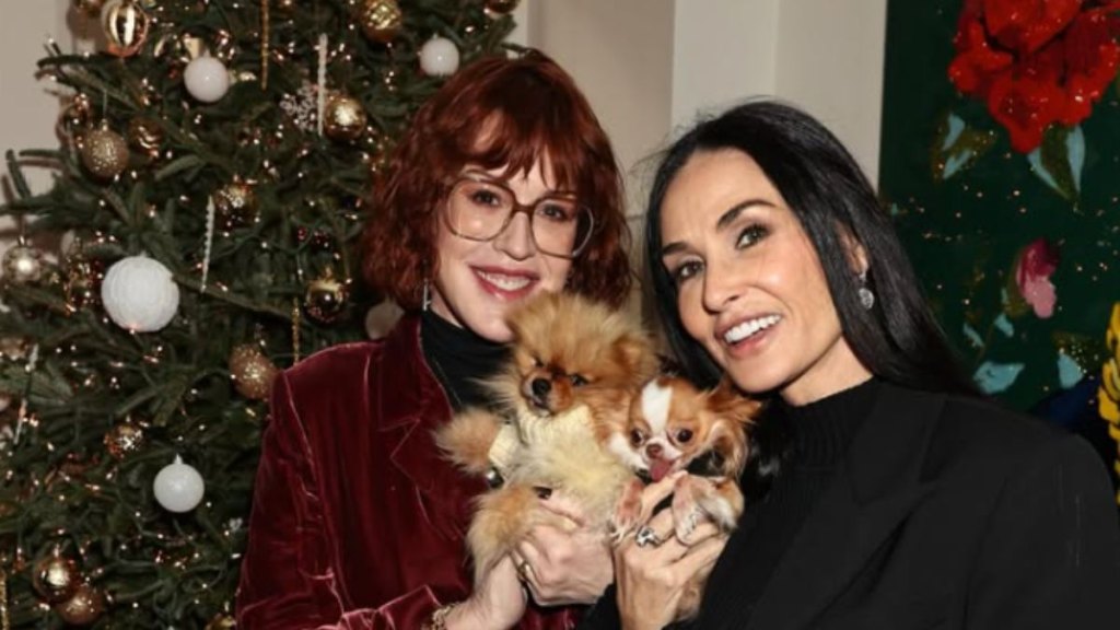 Demi Moore and Molly Ringwald at her birthday party