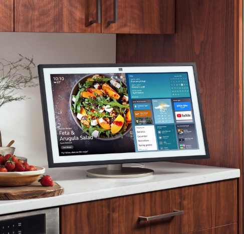 Echo Show 21 (2024 release) with Amazon Premium Adjustable Stand