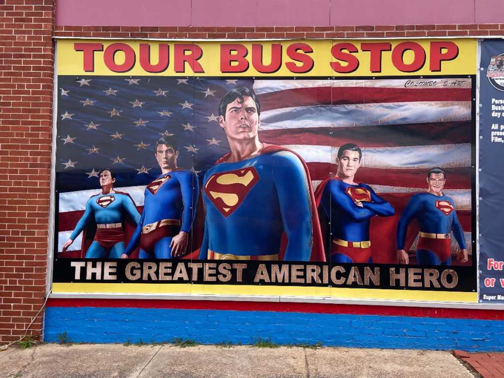 A billboard that until recently was on display outside the Super Museum in Metropolis, IL.