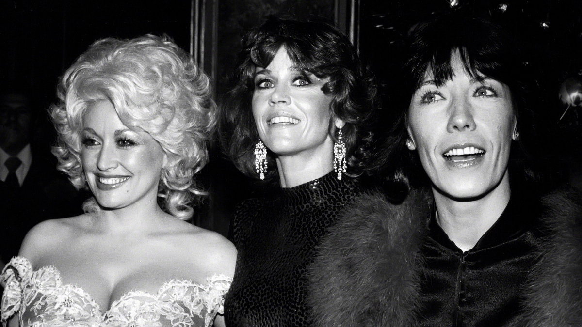 Dolly Parton, Jane Fonda and Lily Tomlin, cast of '9 to 5', 1980