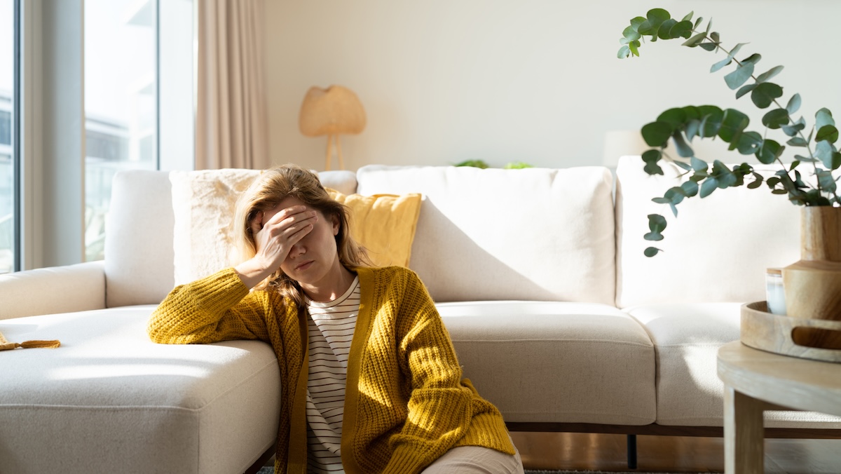 Woman feels tired as a result of taking semaglutide.