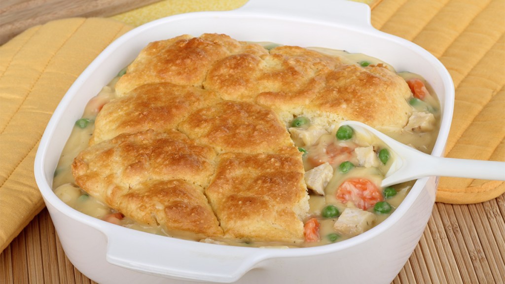 A recipe for Chicken Cobbler With a Homemade Biscuit Topping
