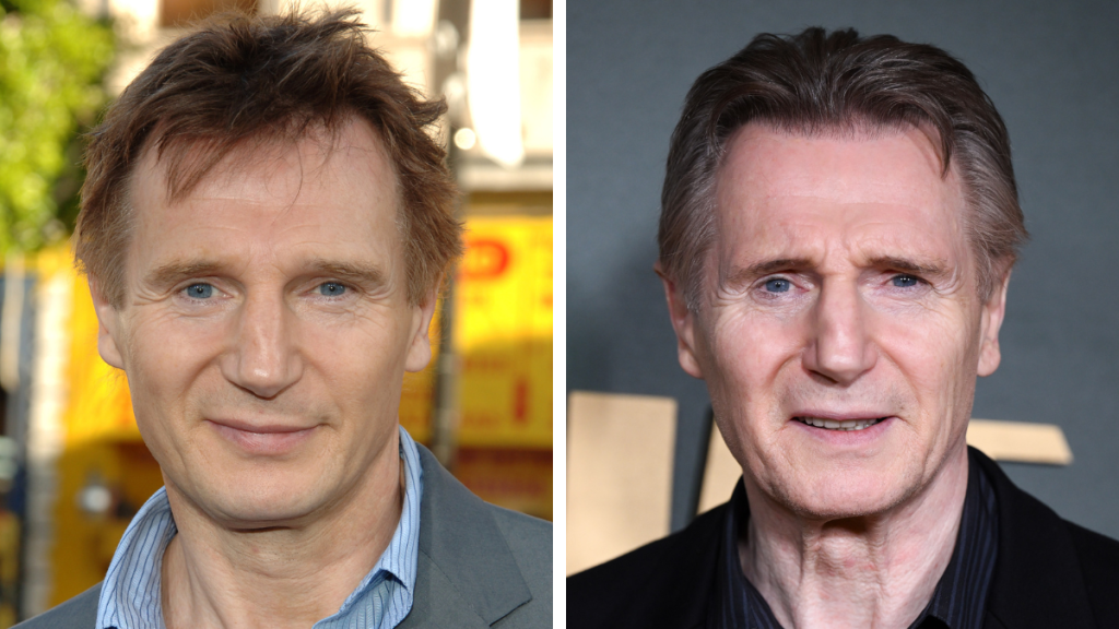 Liam Neeson in 2005 and 2023