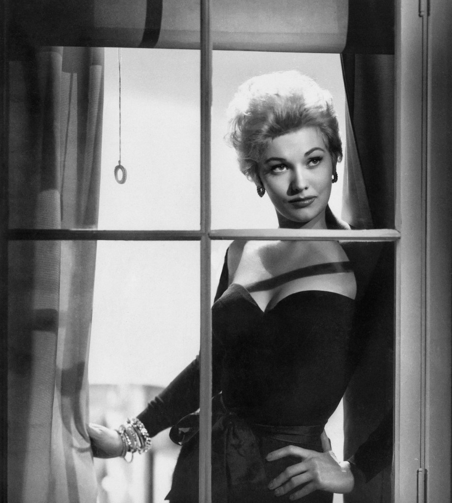 Publicity still of American actress Kim Novak in the film 'Pushover,' 1954