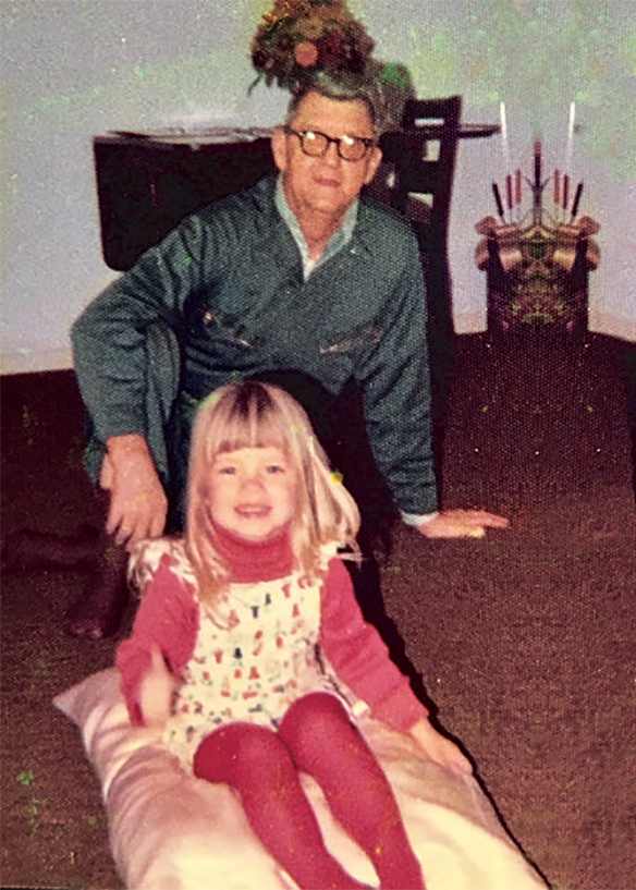 Tricia was reunited with her beloved Grandpa, Clyde, in Heaven (shown here in 1976)