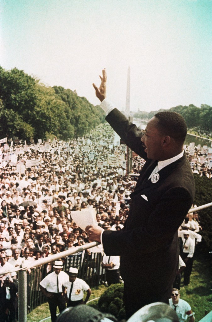 Dr. Martin Luther King, Jr. during his I Have a Dream speech in 1963