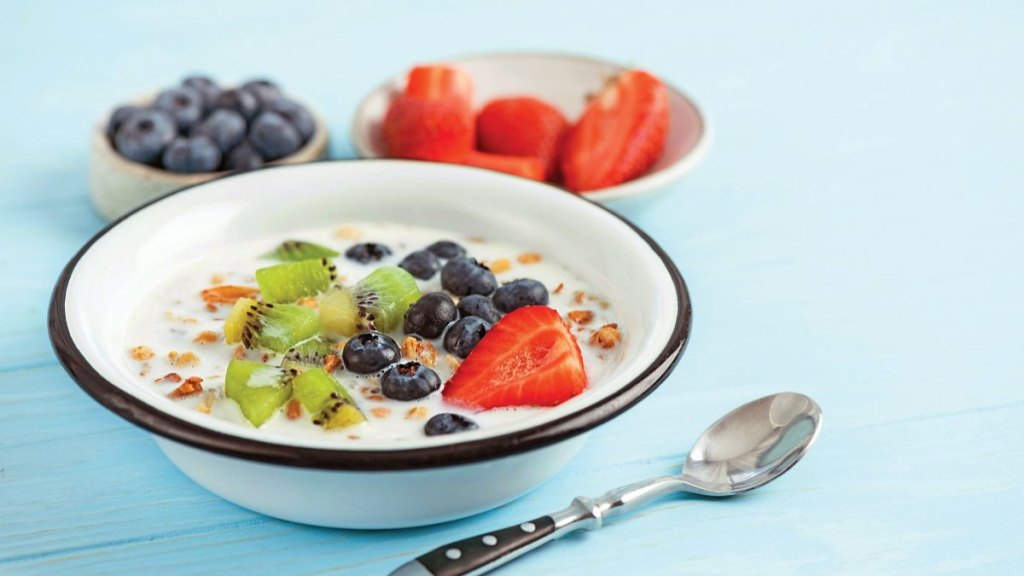 Yogurt with fruit  