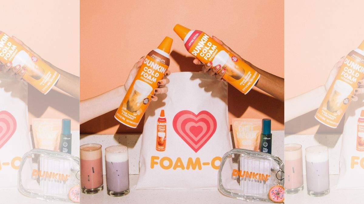 new dunkin' cold foam creamers with foam-o kit; dunkin x chillhouse collab