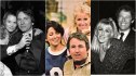 The cast of Three's Company flanked by some of its real-life couples
