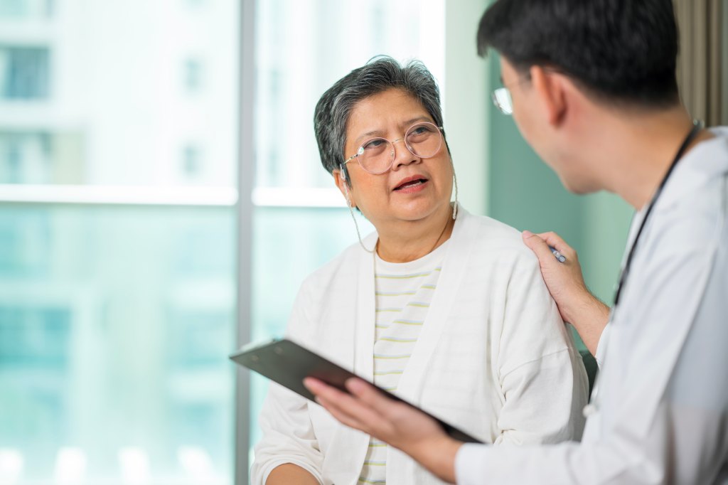 woman talking to her doctor
