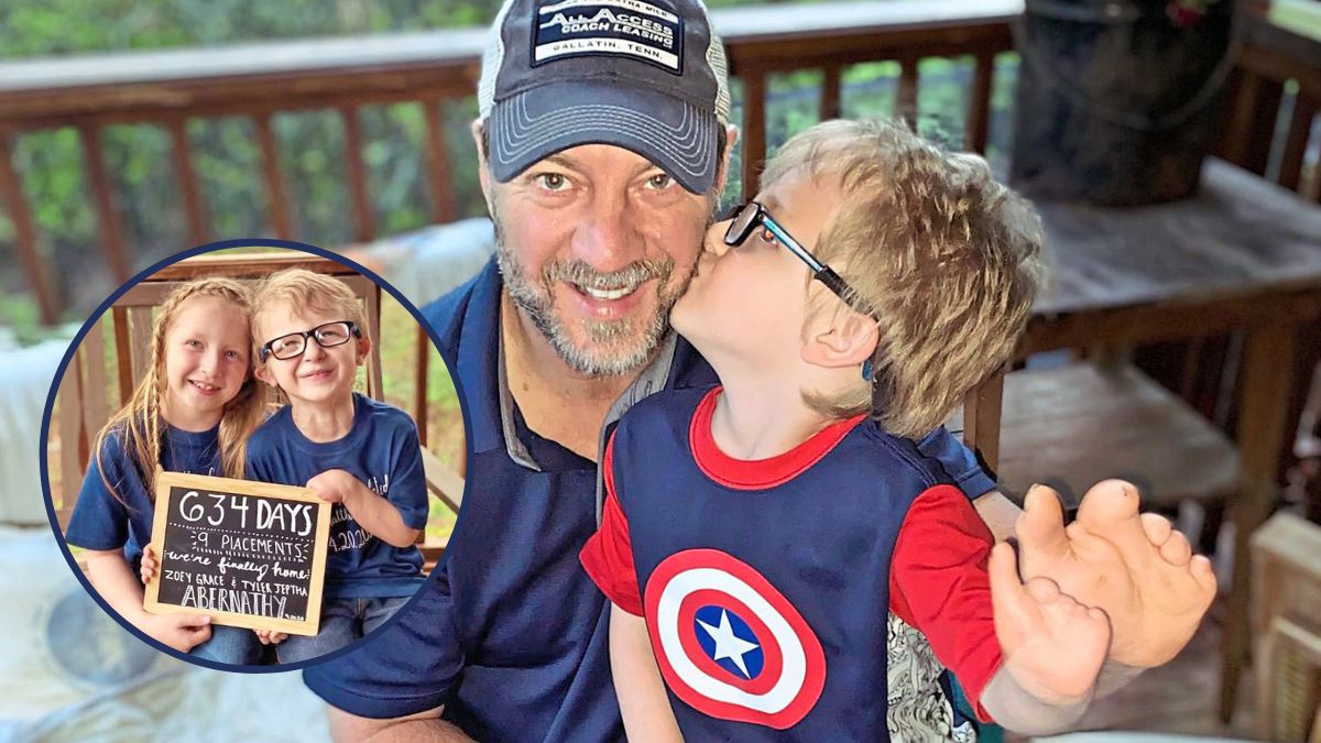 Barry Abernathy adopts son