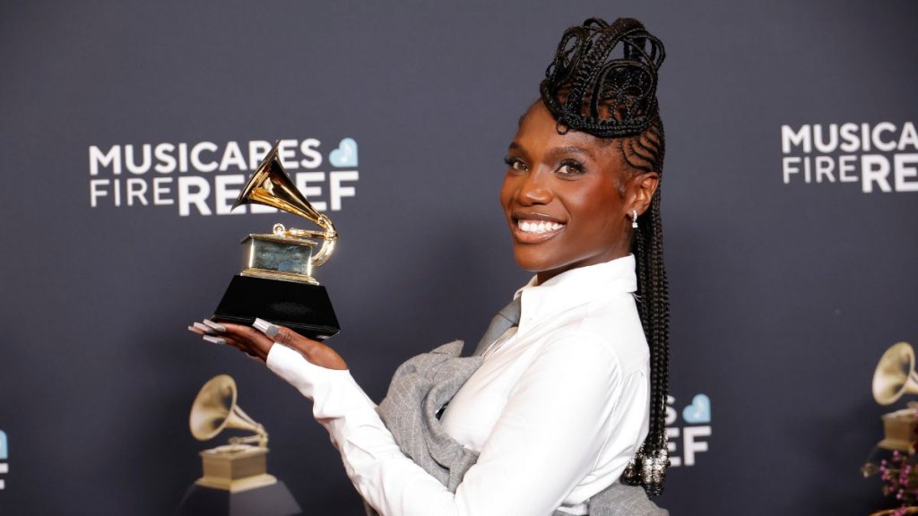 Doechii, winner of the Best Rap Album award for "Alligator Bites Never Heal," poses in the press room during the 67th GRAMMY Awards at Crypto.com Arena on February 02, 2025 in Los Angeles, California.
